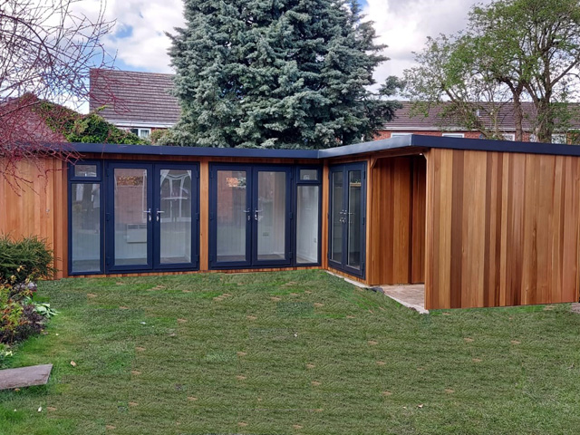 Combination Dalbury with integral store area. Available from Taunton Sheds